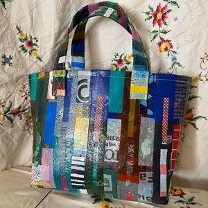 PORIFF RECYCLED PLASTIC POP ART HAND BAG
